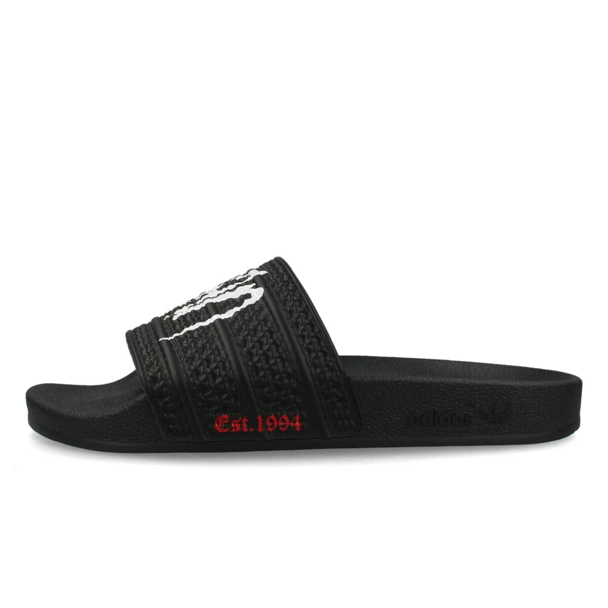 adidas 【新品】 コラボ★ADILETTE KORN SLIDES Korn × adidas Adilette Black White Better Scarlet IH3753