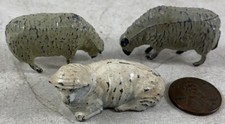 3 Vintage Lead 1930's Britains Sheep