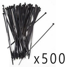 500 Pack Lot Pcs - 8" Inch UV Resistant Nylon Cable Zip Wire Tie 40 lbs - Black