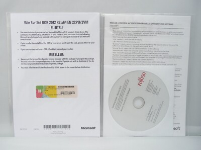 Microsoft Windows Server 2012 R2 Standard - Fujitsu-ROK - 2CPU/VM - mit DVD -NEU