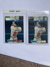 (2) 1994 TOPPS STADIUM CLUB FIRST 1ST DAY ISSUE & BASE CARDS #94 DAVID JUSTICE