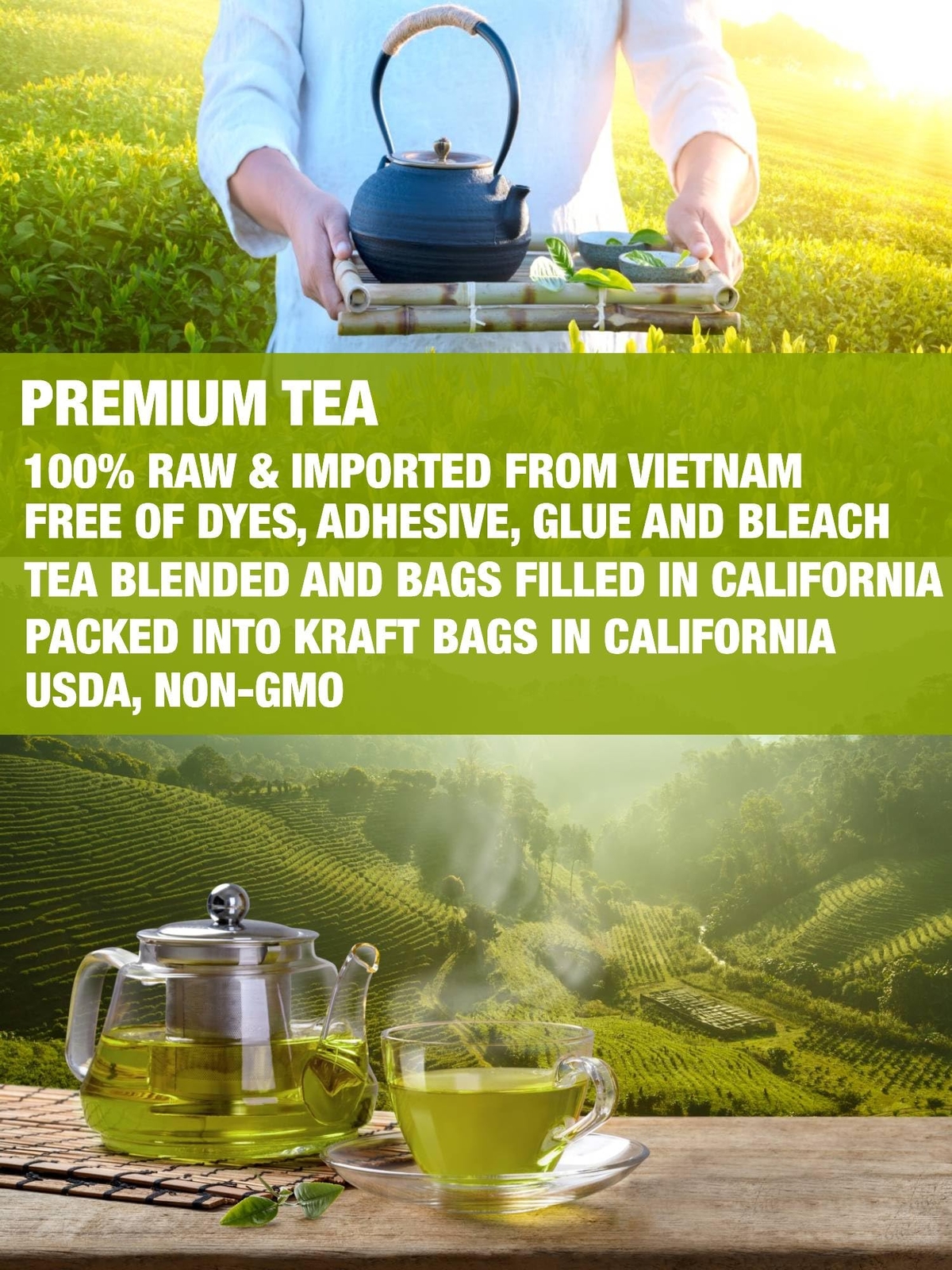 Pandan Tea 4oz Green Tea Infused with the aroma of pandan leaves - Tra Dua Th...