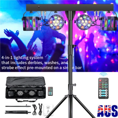 LED DJ Light Bar with Stand Par Can Disco Party Effect Partybar For Band Stage - Image 1 of 4