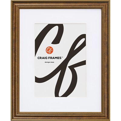 Stratton, 0.75 Inch Wide Aged Bronze Picture Frame With a Mat