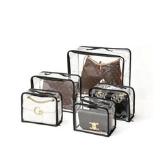 5 Pack Clear Dust Bags For Handbags,5-Sizes Purse Storage Organizers,Purse Pr...
