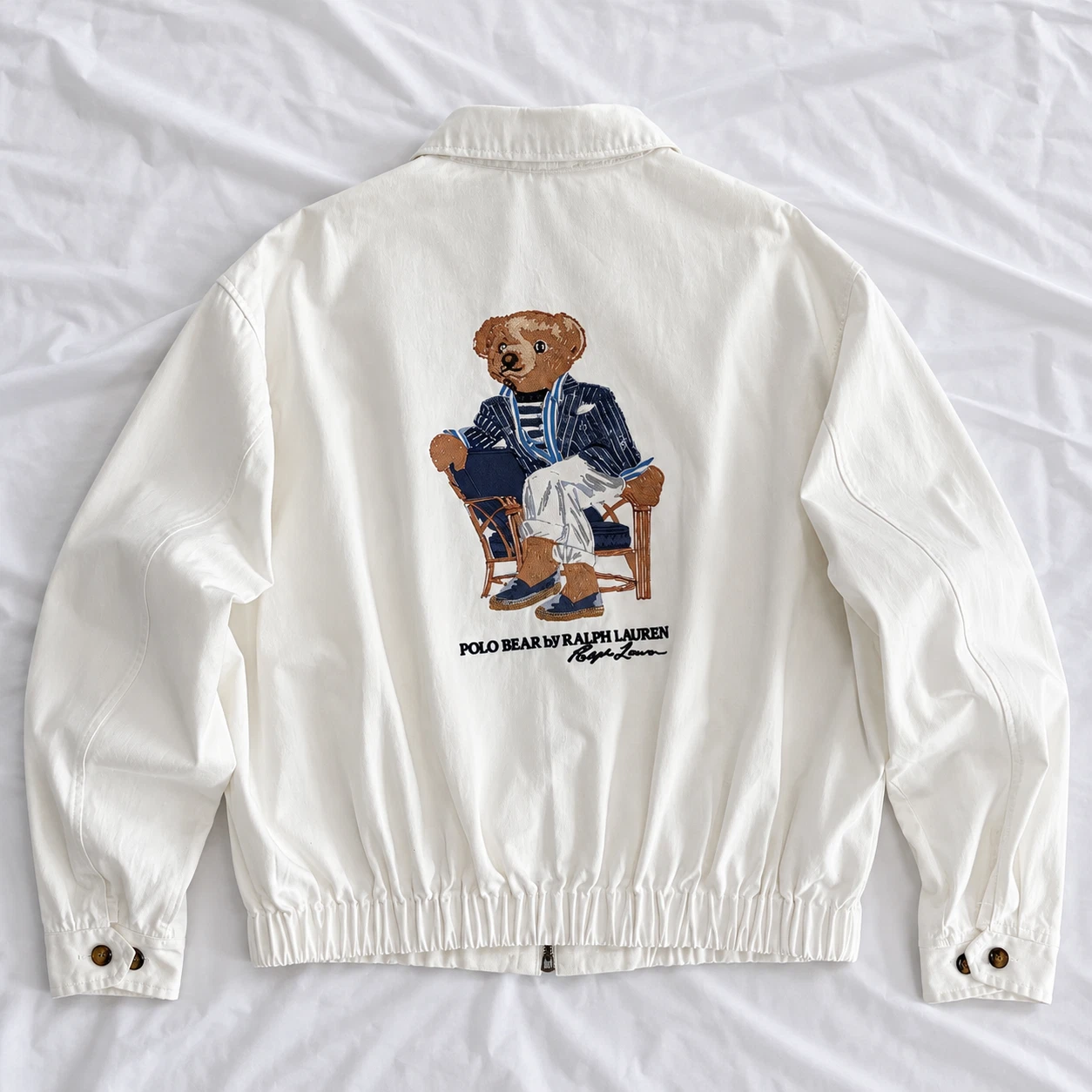 Ralph Lauren Polo Bear Jacket Exclusive Blouson in White - product detail image 3