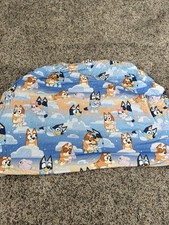 Little Sleepies Bluey Blue Sleepytime Fitted Crib Sheet EUC