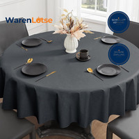 Wachstuchtischdecke Rund 120 Cm Dunkelgrau PVC Abwaschbar Wasserdicht