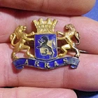 WW1 WORLD WAR ONE "ARRAS" BLUE ENAMEL PIN BADGE 33mm