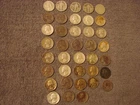 LOT OF 38 MIXED SILVER QUATERS MOSTLY WASHINGTON FREE SHIP  & INS.