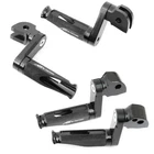 BLACK MFP Front Rear 40mm Lowering Foot Pegs For STREET TRIPLE 765 R/RS 17 18