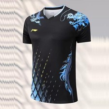 Li Ning Men's Table Tennis Badminton T-shirt Sports Short Sleeve Tee 25-122504