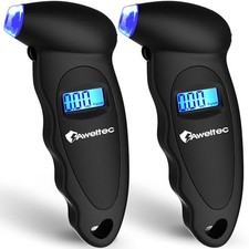 Digital Tire Pressure Gauge,Accurate Cars Air Gauge 150 PSI,2 Pack Black(2PK)