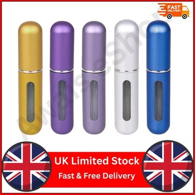 Parfümzerstäuber 5 ml nachfüllbar leere Sprühflasche Mini Taschenparfüms UK
