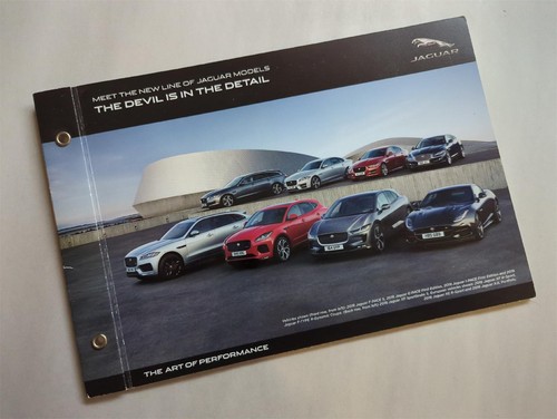 Jaguar 2018 Model Lineup Full Color Glossy Dealer Brouchure Booklet