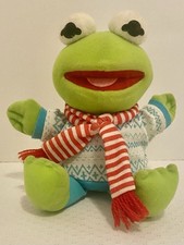 Rare Vintage 1989 Kermit The Frog Jim Henson Muppet Babies Plush 9