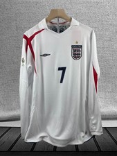David Beckham #7 England 2005-2006 National Team Long-Sleeve Kit
