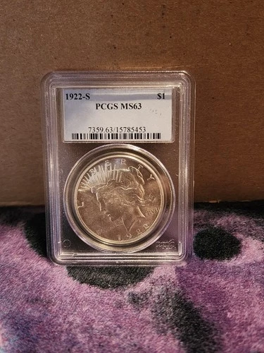 1922-S Peace Dollar PCGS MS63 1922-S