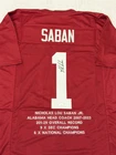 Nick Saban Alabama Crimson Tide Signed Football Jersey COA