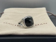 David/Yurman Albion 925 Sterling Silver 14mm Albion Black Onyx Ring Sz 6