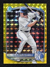 2025 Bowman Draft Chrome Yellow Geometric Refractor 26/75 Sean Gamble 03cc
