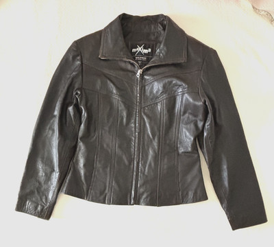 Vintage Maxima Wilsons Leather Jacket   Soft Genuine Leather-Women's Sm dk brown