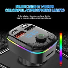 Bluetooth Car FM Transmitter Micro SD LED AUX Radio QC PD USB Adapter MP3 Player