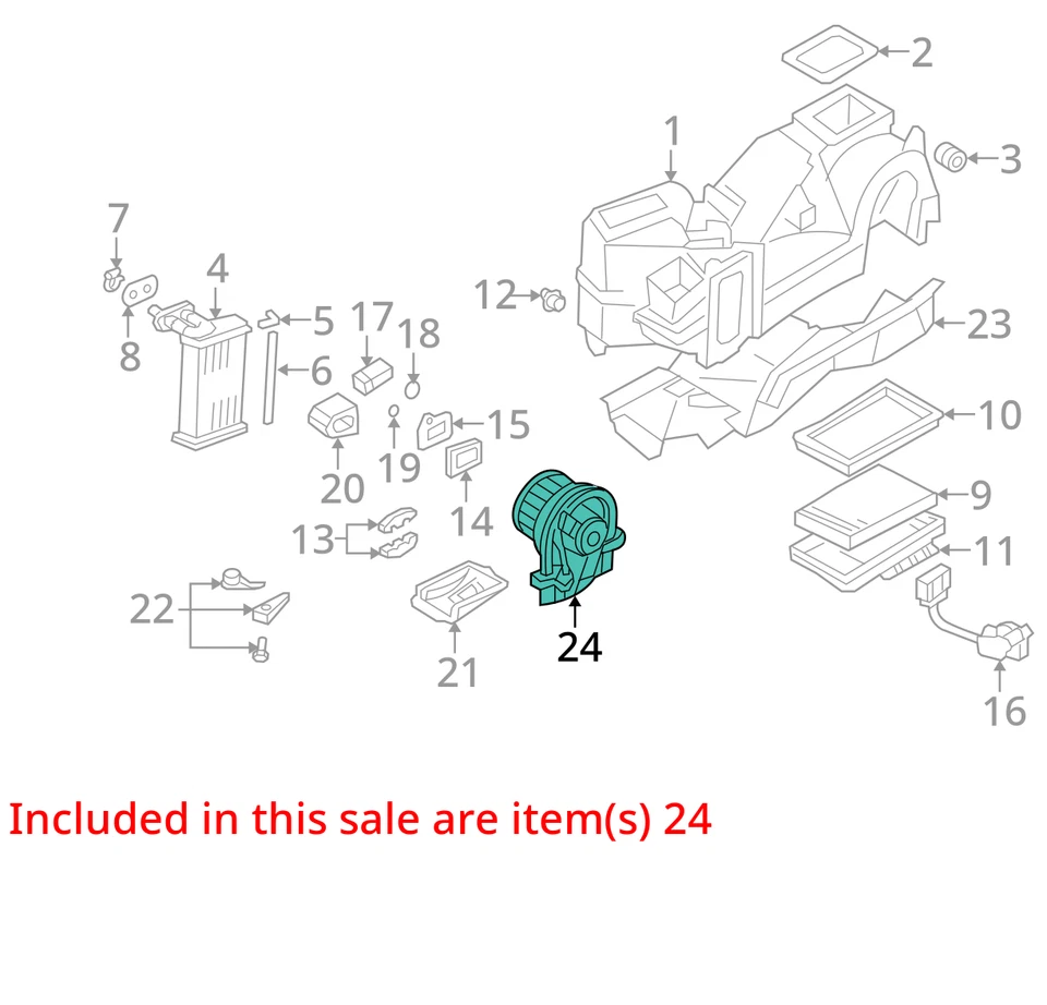 2003 Volkswagen Beetle Heater AC Blower Motor OEM 98K Miles - LKQ429826361 - Изображение 4 из 4
