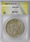 1927-S Peace Dollar $1 AU 50 ANACS