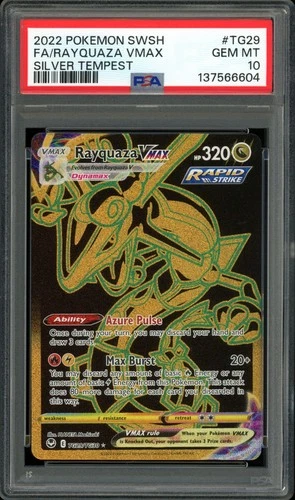 Rayquaza Vmax Sword & Shield Silver Tempest Trainer Gallery TG29/TG30 PSA 10