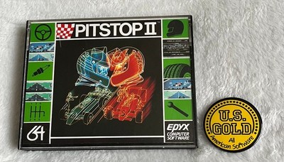 Commodore 64 / 128 CBM C64 Pitstop II - getestet, funktioniert, GRATIS Badge