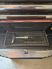 Starrett 445AZ-6RL Depth Micrometer Gage, 0-6" Range, Ratchet Thimble  IN STOCK