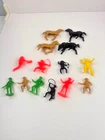 Cowboy and Indians 2”-3” Vintage Plastic Figures Lot Of 14