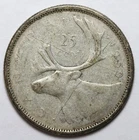 1959 25c Canada 80% Silver Quarter - RAW - 25 Cents - Queen Elizabeth II