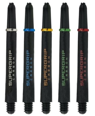 1 New Set Harrows Supergrip Carbon Dart Shafts - Select Length & Color