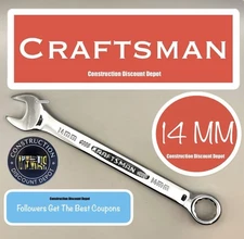 Craftsman 14mm Combination Wrench Polished 12 Point CMMT42918 14 MM