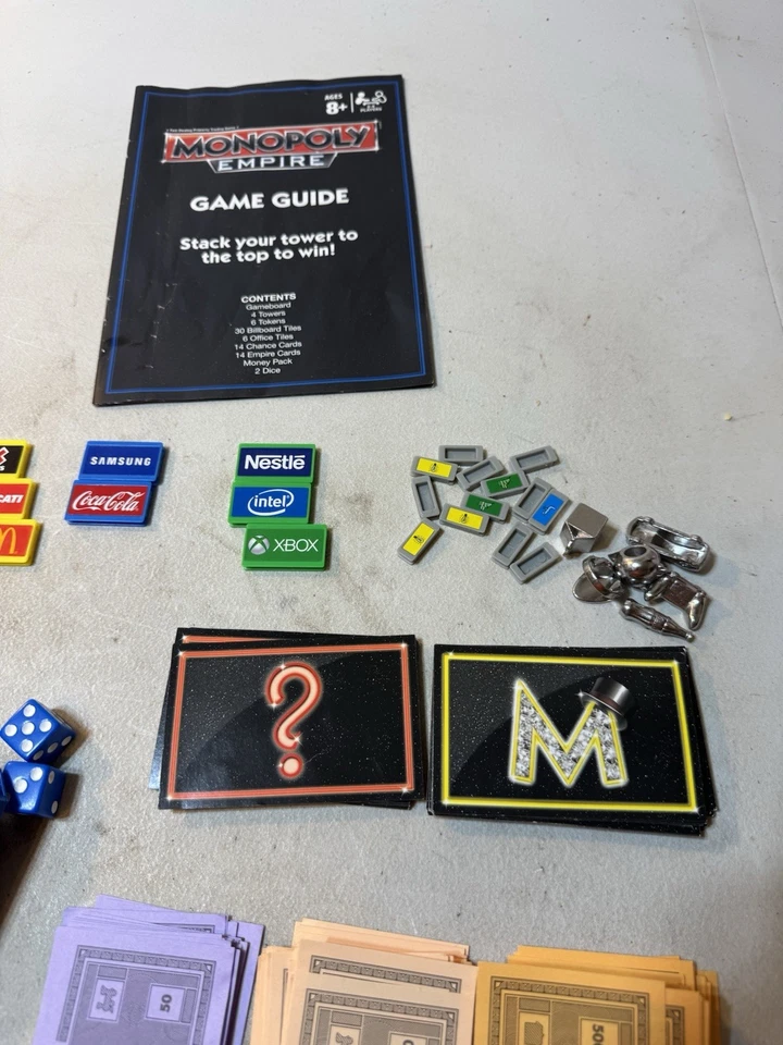 Juego de mesa Monopoly Empire 2013 piezas de repuesto dinero tarjetas publicitarias Foto 3 de 4