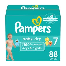 Pampers Baby Dry Enormous Disposable Diapers - Size 7 - 88ct 0.40 per diaper