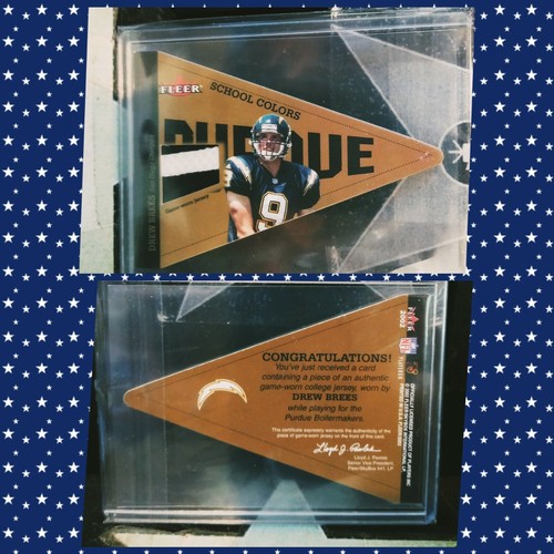⚜️ Fleer Tradition School Colors Drew Brees College Jersey + #/750 Insert Set - Picture 2 of 3