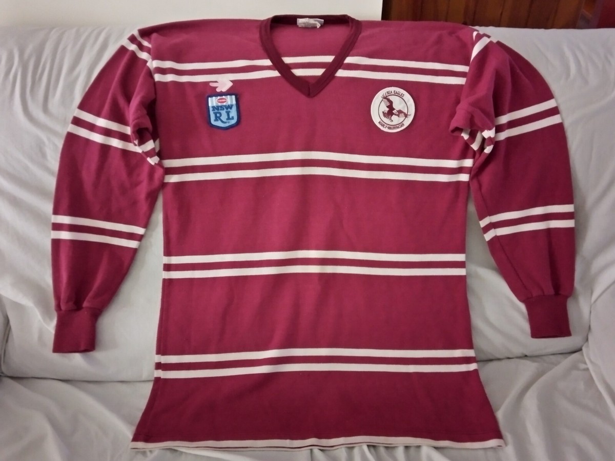 MANLY SEA EAGLES VINTAGE 1980S NRL RUGBY LEAGUE MADE IN AUST