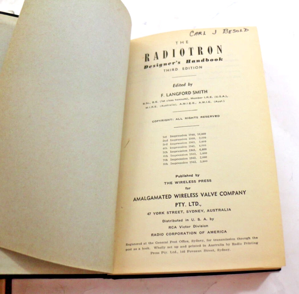 RCA Radiotron Designer's Handbook by E. Langford Smith 3rd Edition 1945 HC - Image 3 of 4