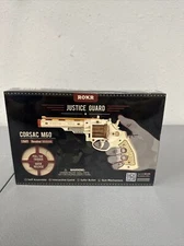 ROKR Justice Guard Corsac M60 Revolver Self Assemble Wood Gun Rubberband Model