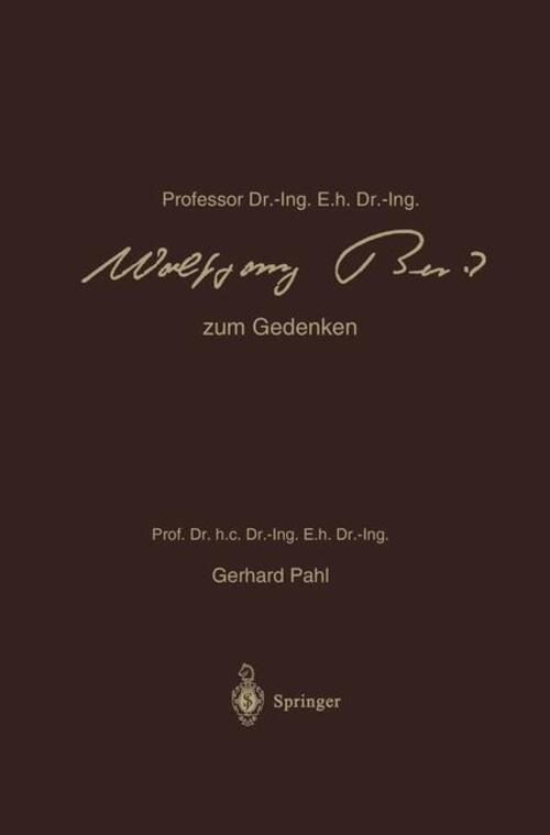 Thumbnail - Wolfgang Beitz | Professor Dr.-ing. E.h. Dr.-ing. Wolfgang Beitz Zum