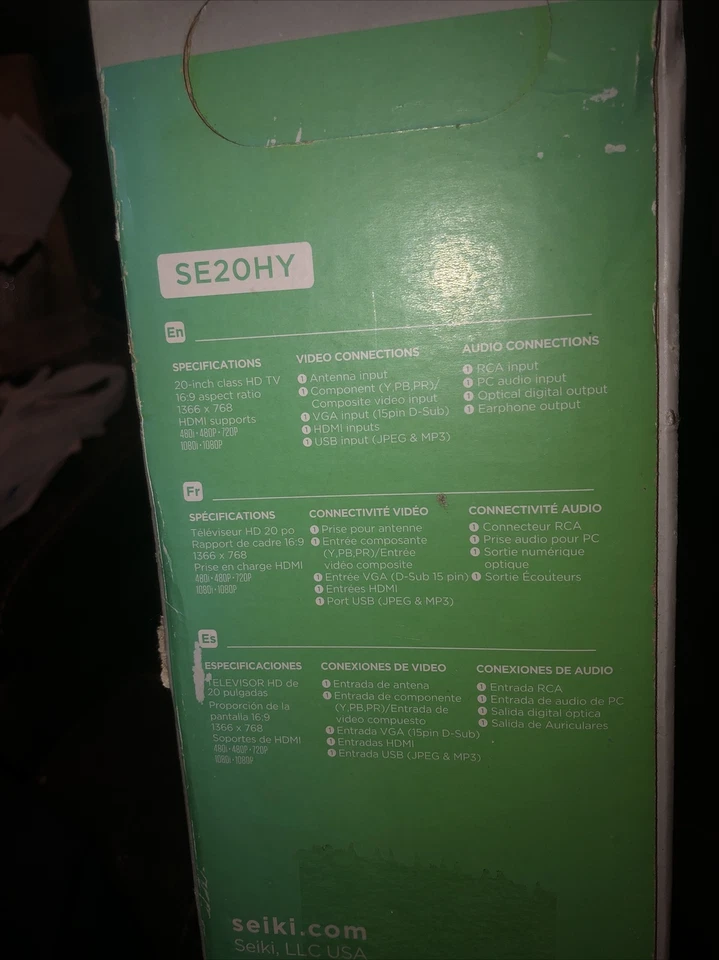 Seiki 20" 720p LED HDTV SE20HY 2015 Model - Image 2 of 4