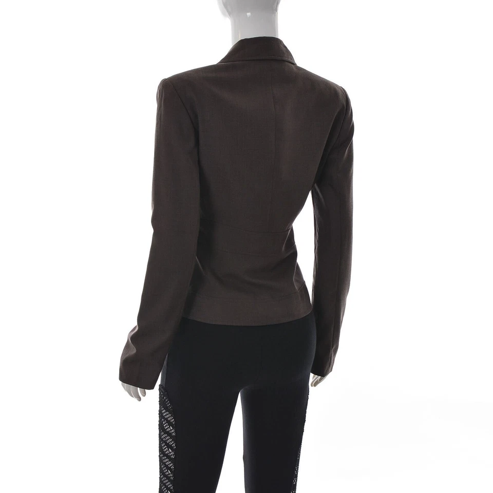 Calvin Klein Women Short Blazer Suit Banded Waist Office Wear Jacket Size 6 Grey - Image 3 of 4