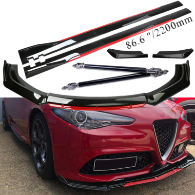 For Alfa Romeo Giulia Front Bumper Lip Spoiler Splitter /Side /Skirt Body