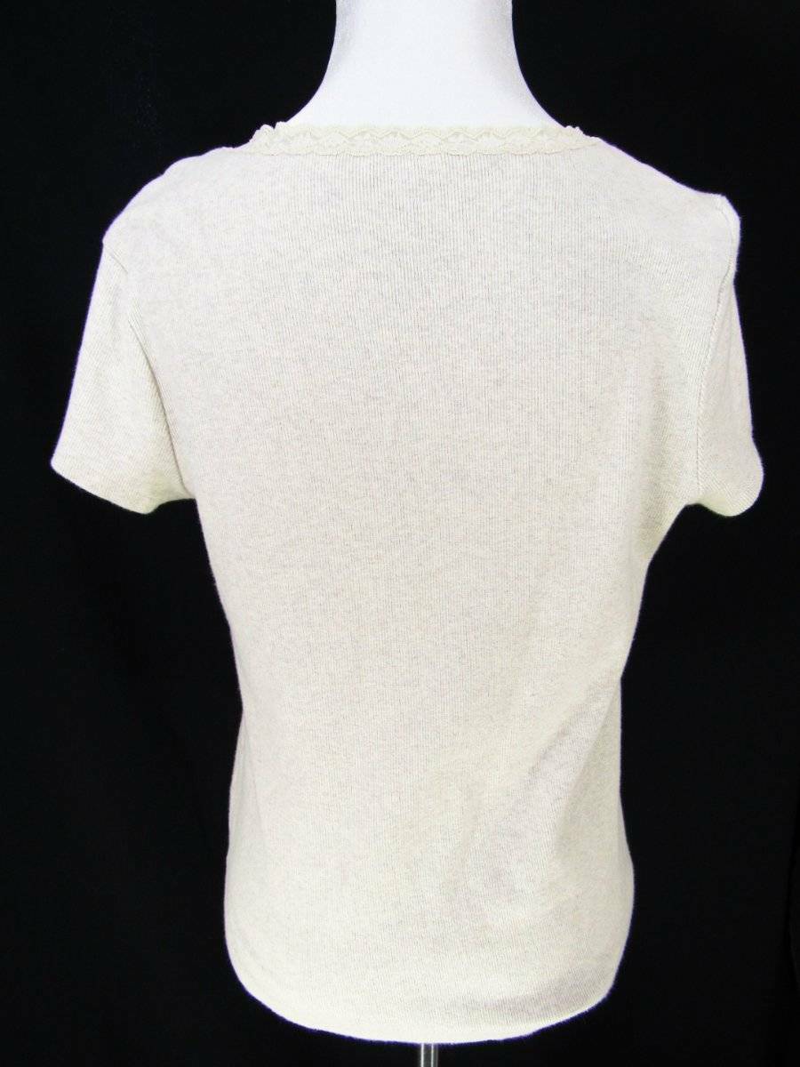 Faded Glory Basic Tee Shirt Stretch Medium Beige … - image 3