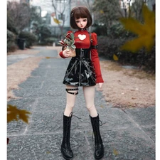 1/2 BJD Doll Faceup 30inch Girl Female Eyes Wig Dress Resin Toys Gifts FULL SET