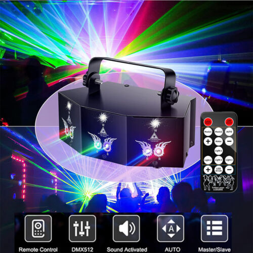 9-Eye Laser Projector RGB DMX Strobe Stage Light LED Bar DJ Disco Party Lighting - Picture 1 of 18