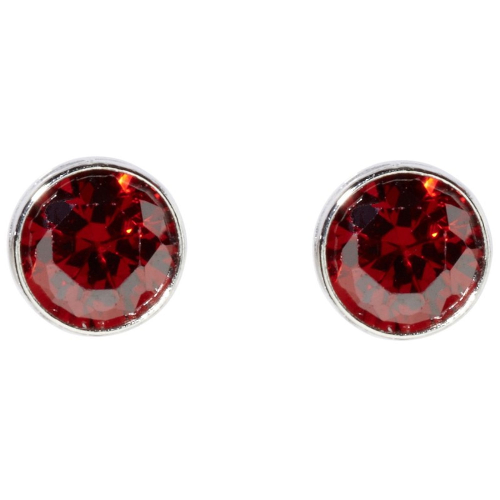 Базовый Silber Ohrringe SMO02 Damen Ohrstecker Sterling-Silber 925 Rot Zirkonia 4590₽